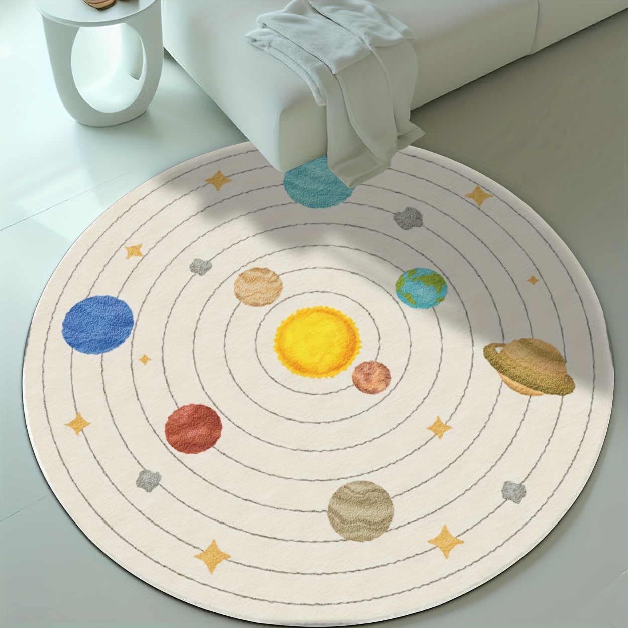 Baby Nursery Themes - Cute Round Solar System Planets Nursery