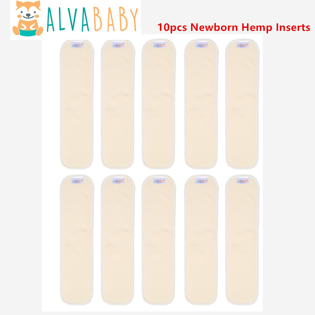 Pampers Diaper Premium Care - 10pcs ALVABABY Newborn Hemp Insert Washable