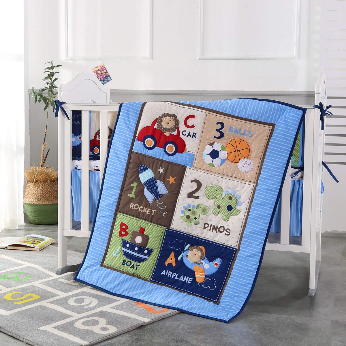 Baby Nursery Sets - 7Piece Crib Bedding Set Infant Nursery