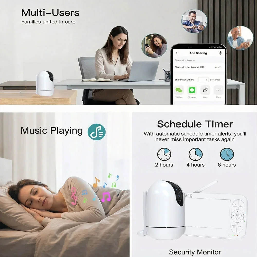 5 Inch HD Video Baby Monitor w - Baby Nursery Unit ulasan dan harga