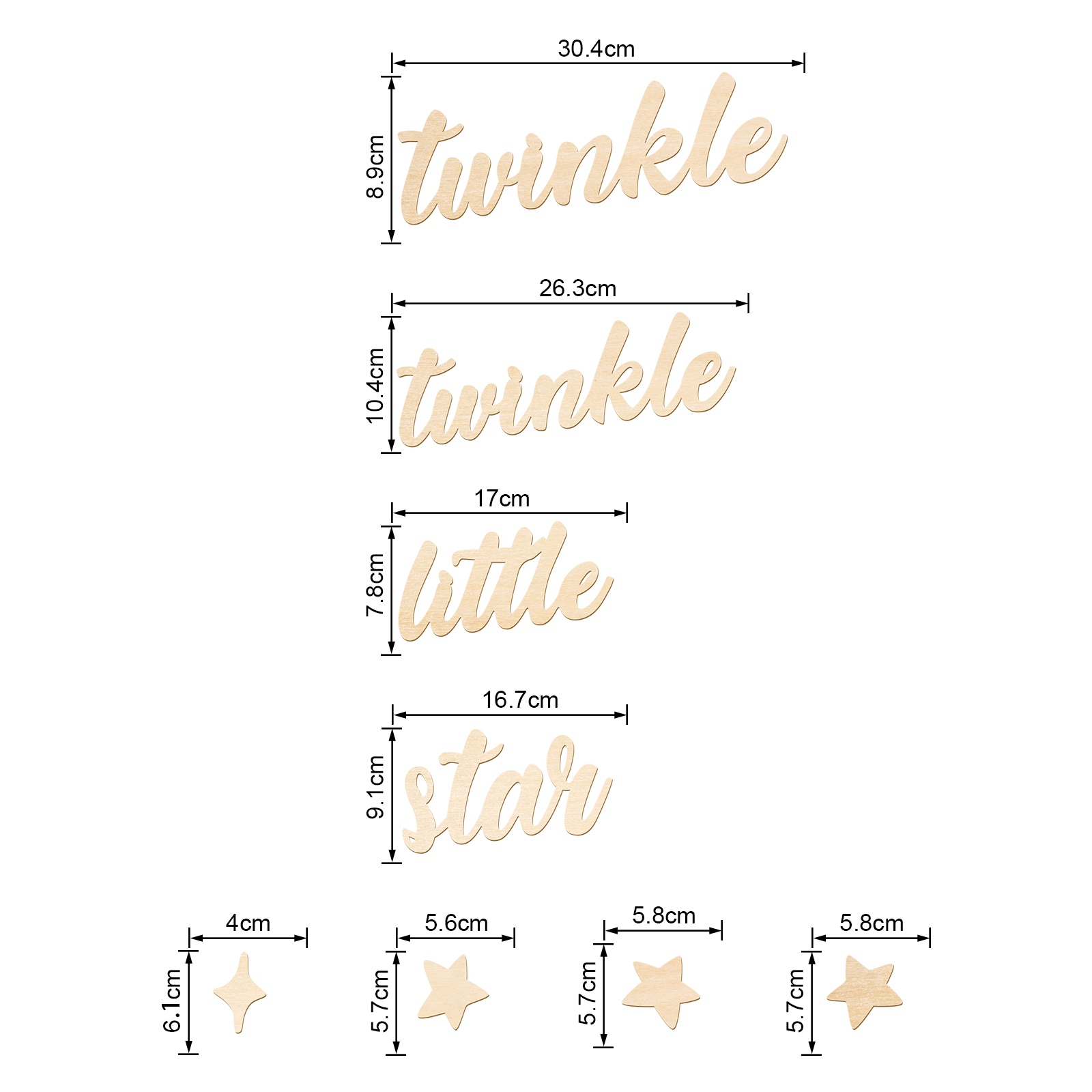 Twinkle Twinkle Little Star Wo - Baby Nursery Sign ulasan dan harga