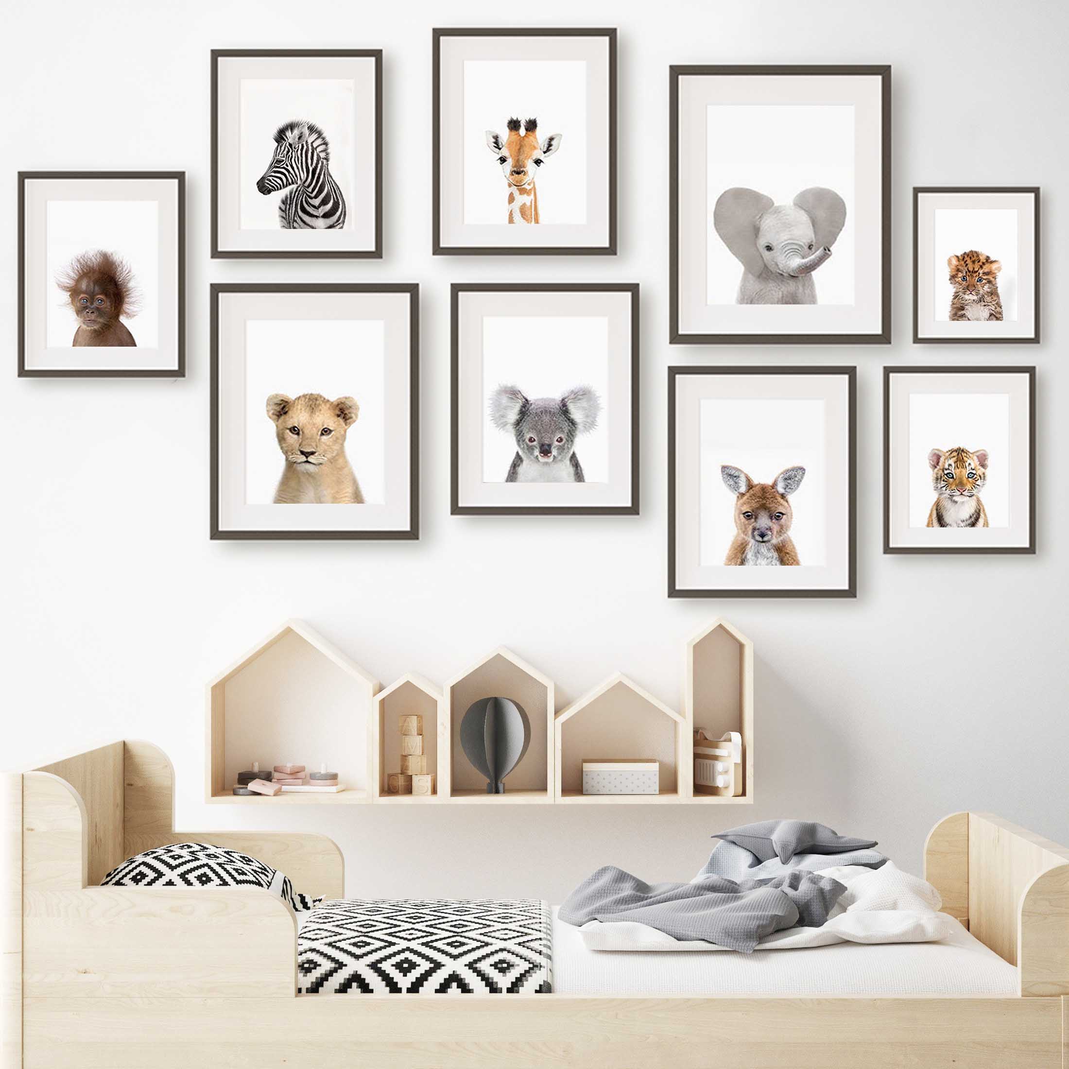 Baby Animal Nursery Wall Art P - Baby Zoo Nursery ulasan dan harga