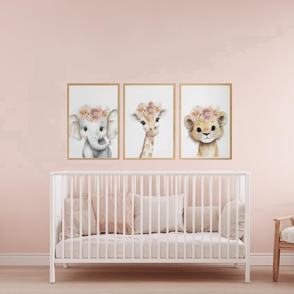 Baby Girl Nursery Wall Art Set - Baby Nursery Sets ulasan dan harga