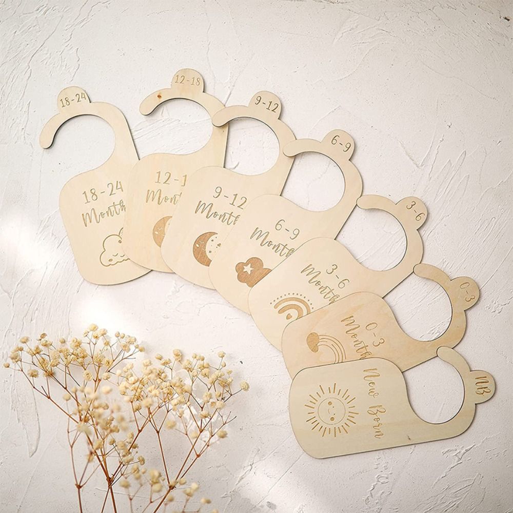 7/8Pcs Wood Baby Closet Divide - Baby Nursery Closet ulasan dan harga