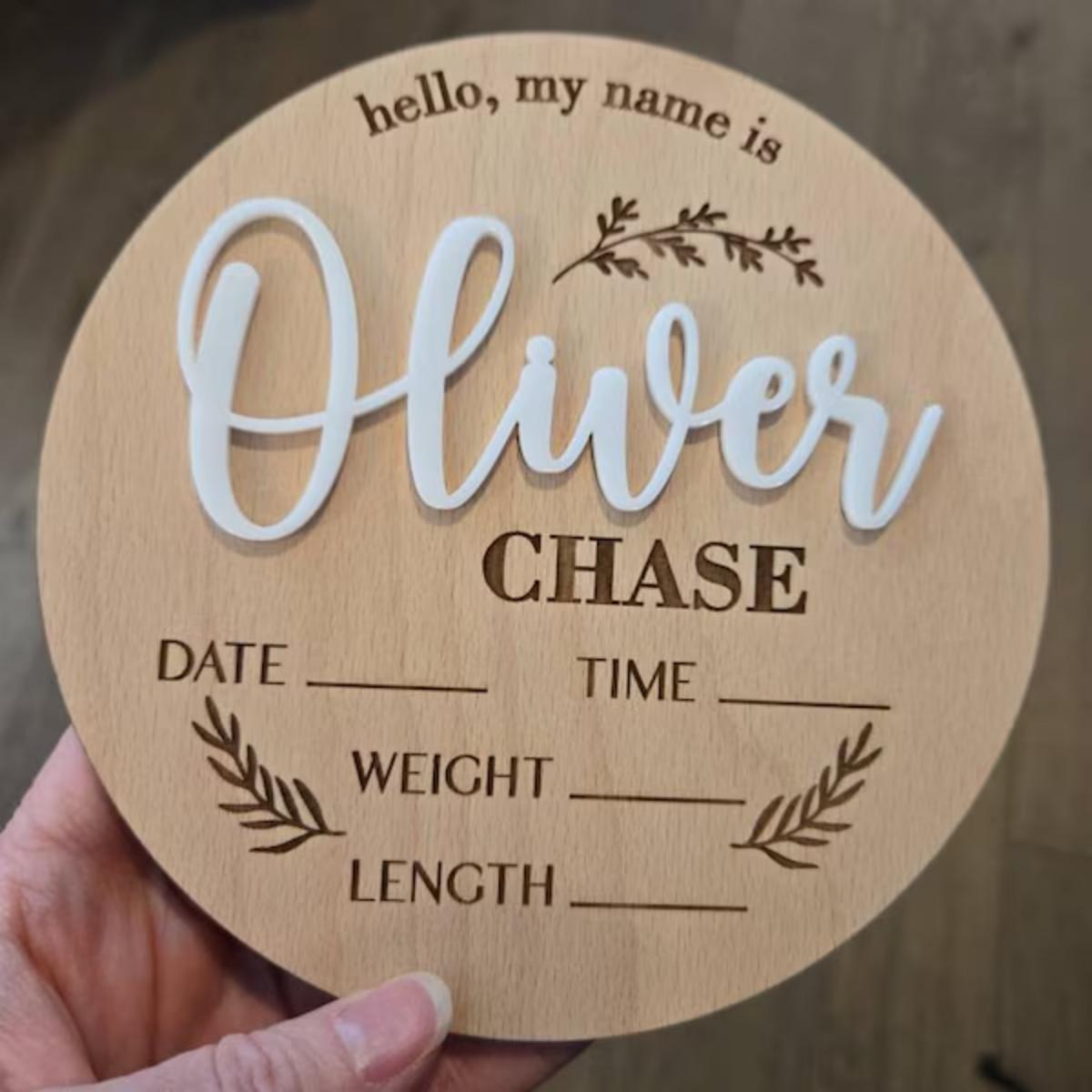 1Pc Custom Baby Announcement S - Baby Nursery Sign ulasan dan harga
