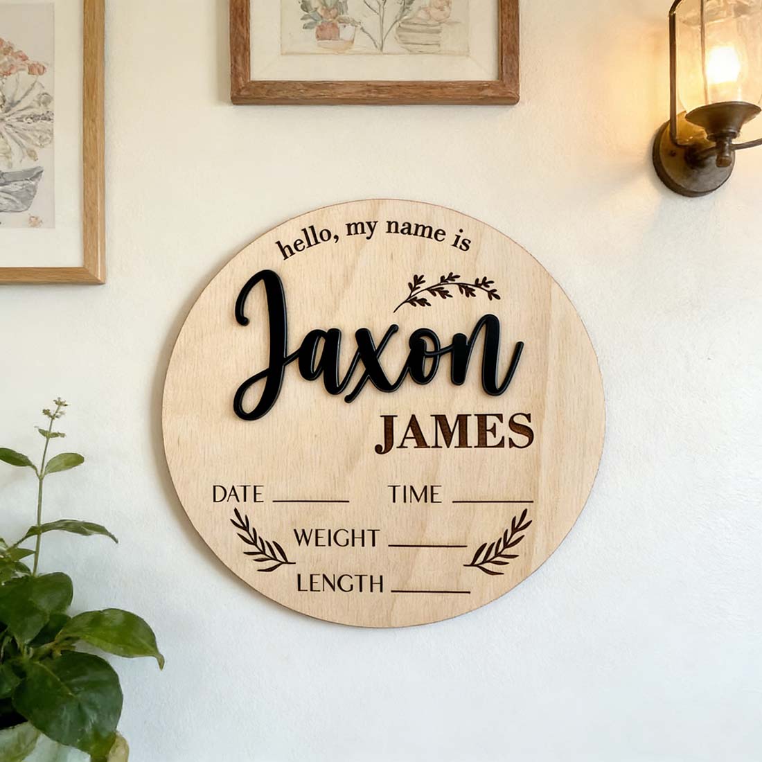 1Pc Custom Baby Announcement S - Baby Nursery Sign ulasan dan harga