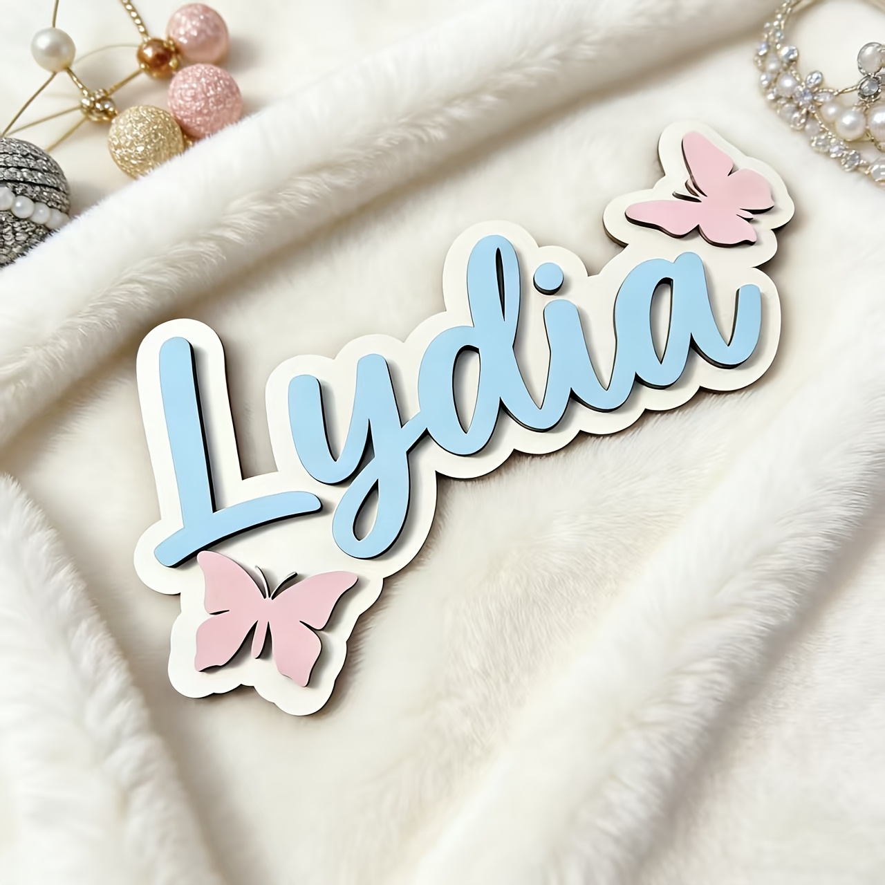 Personalized Blue & Pink Butte - Baby Nursery Sign ulasan dan harga