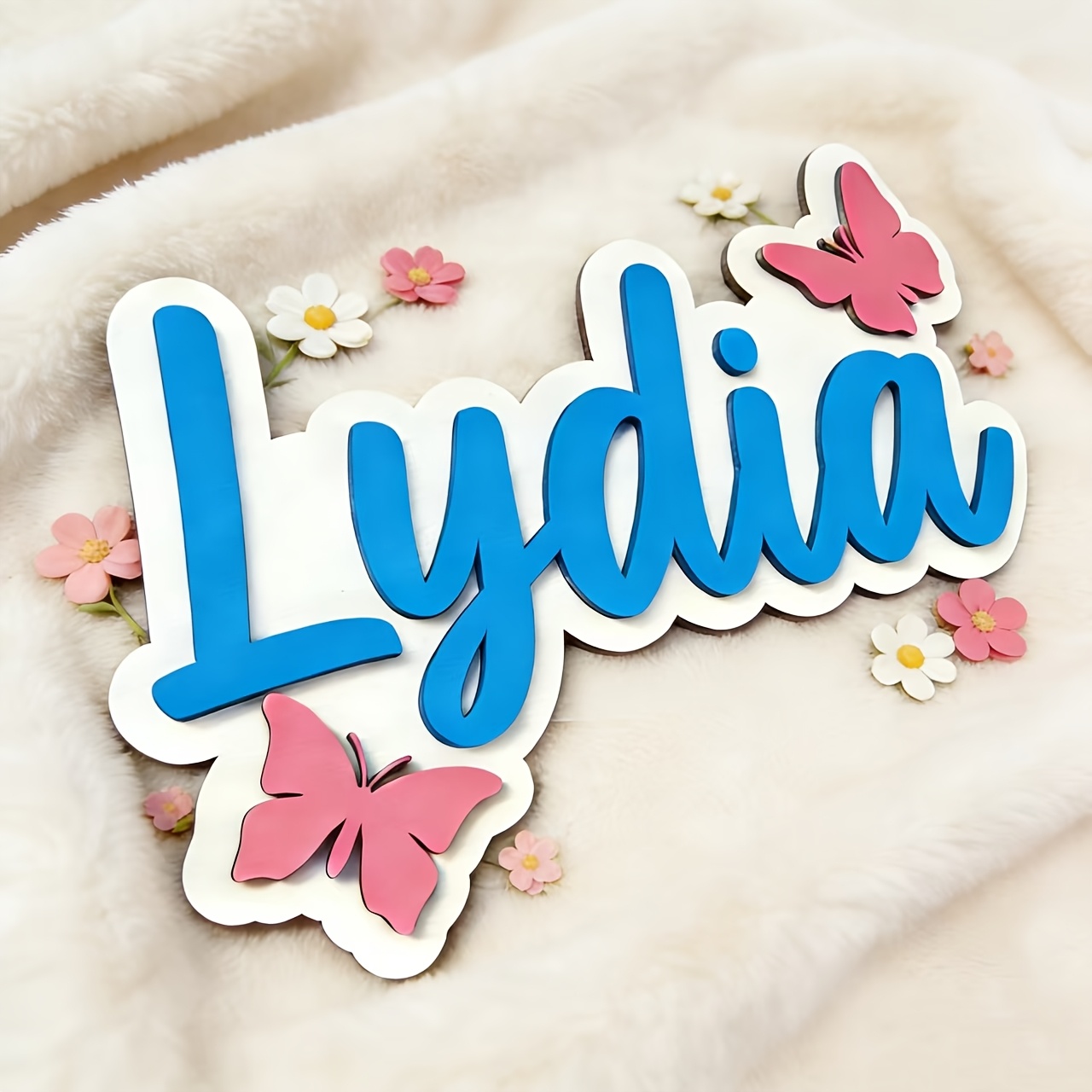 Personalized Blue & Pink Butte - Baby Nursery Sign ulasan dan harga