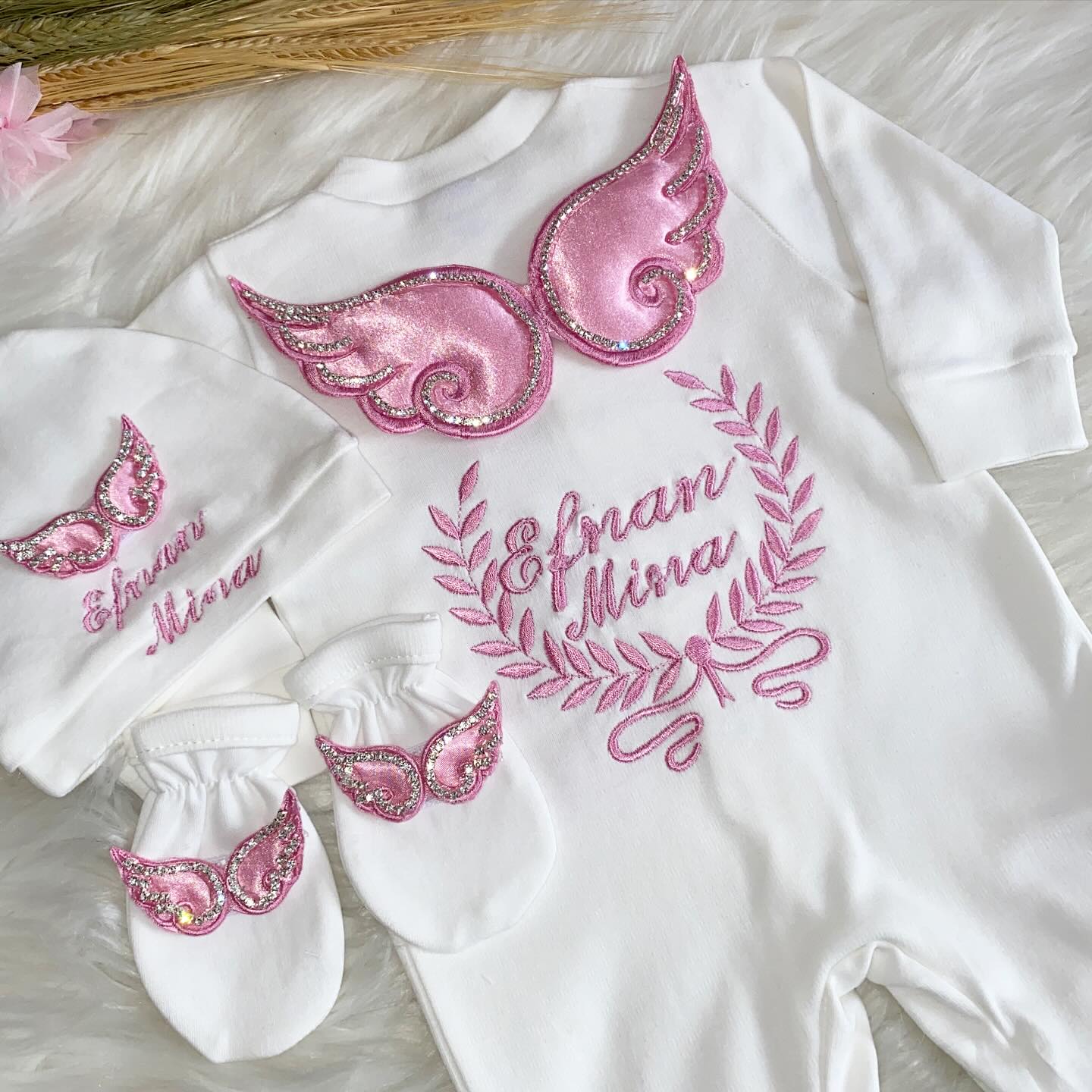Dollbling 3pcs Embroidery Name - Baby Nursery Outfits ulasan dan harga