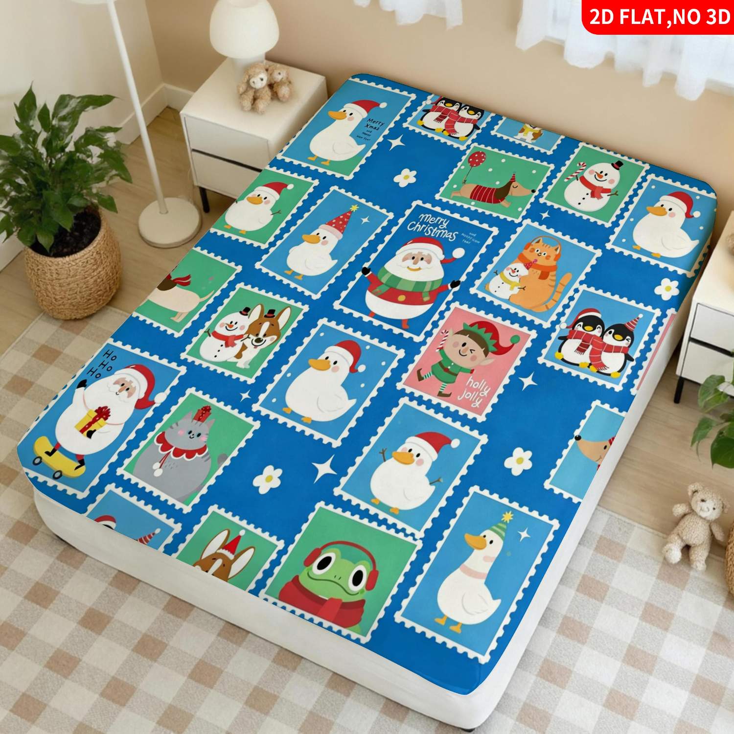 Christmas Animal Stamp Pattern - Baby Nursery Sets ulasan dan harga