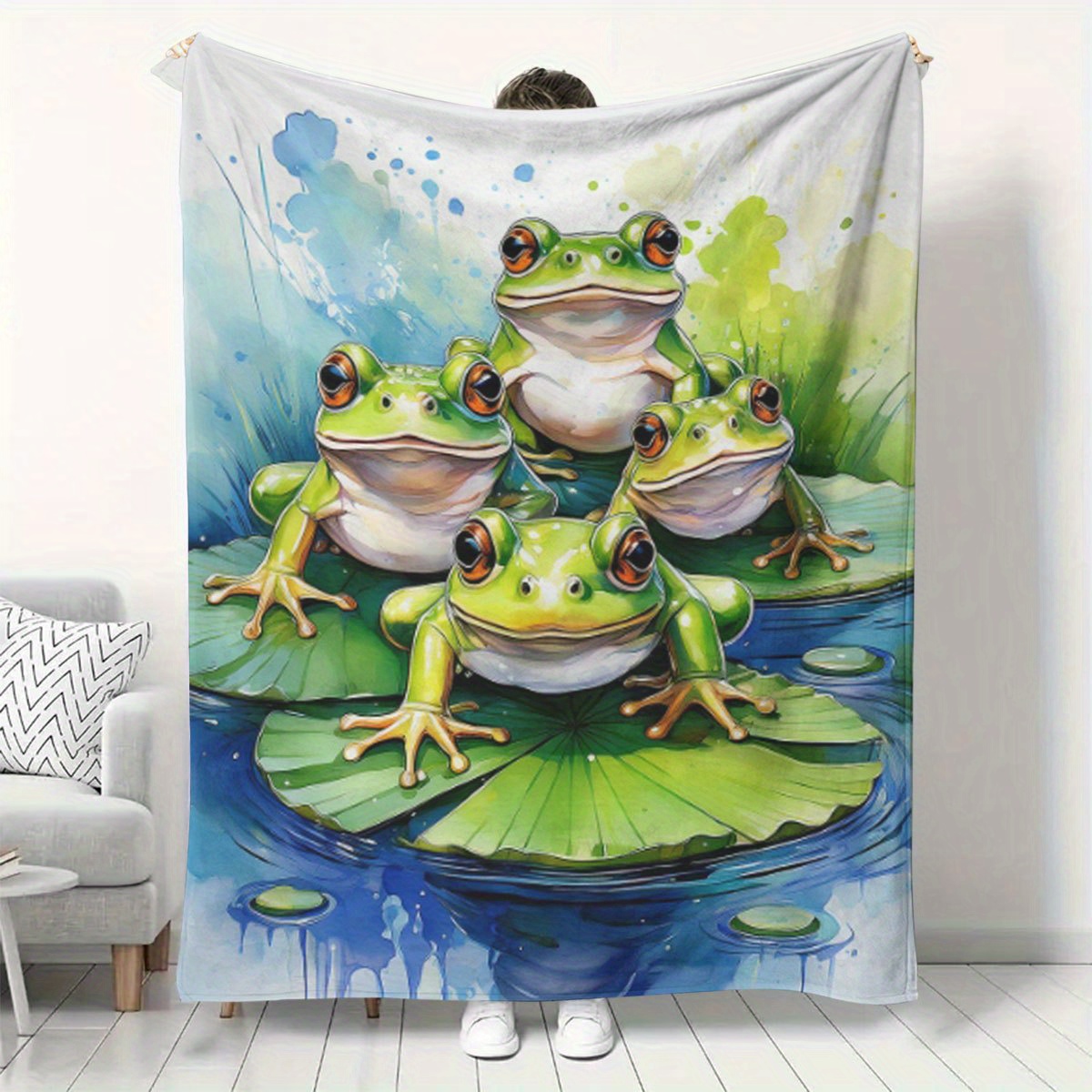 Super Cute Frog Pond Blanket T - Baby Nursery Nature Theme ulasan dan harga