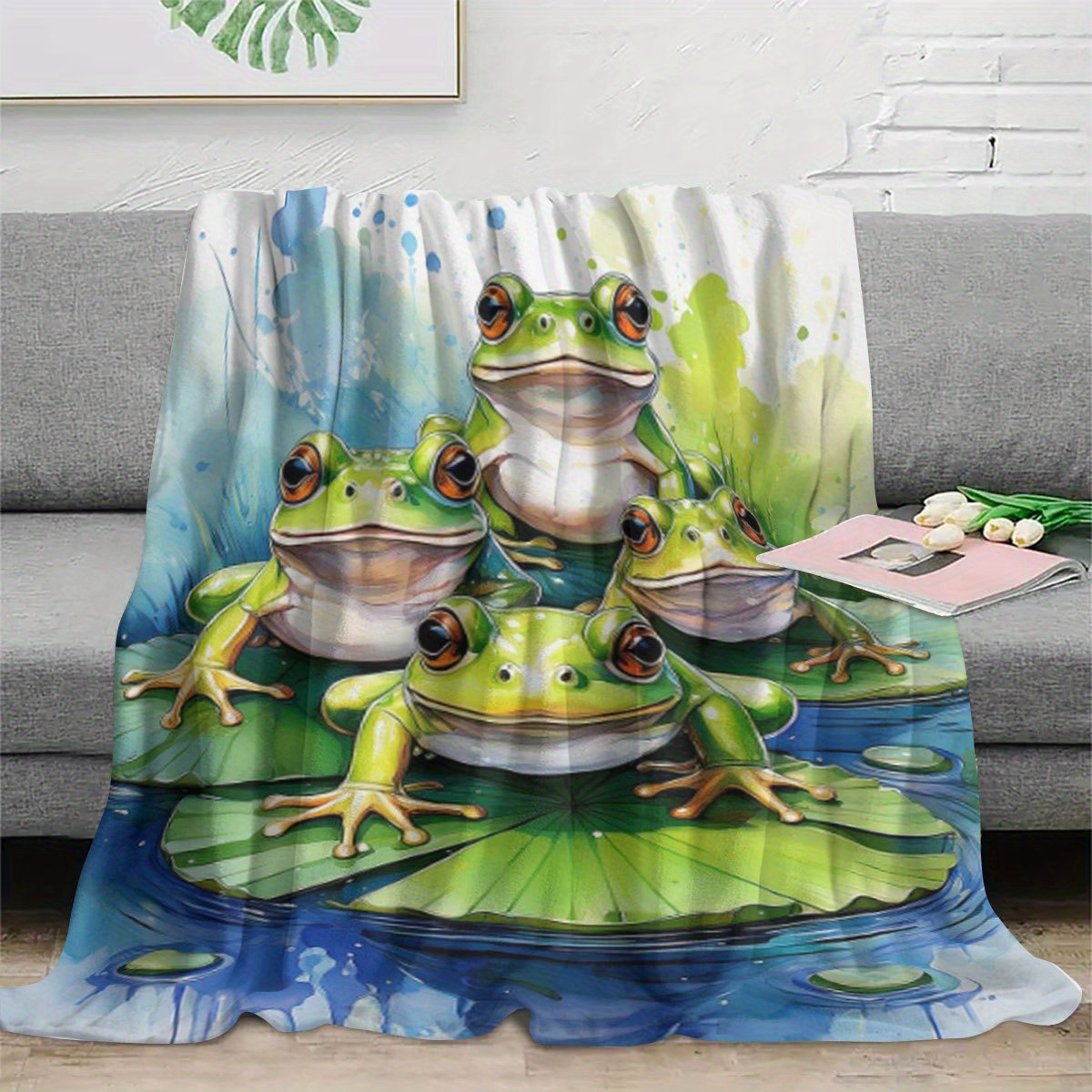 Super Cute Frog Pond Blanket T - Baby Nursery Nature Theme ulasan dan harga