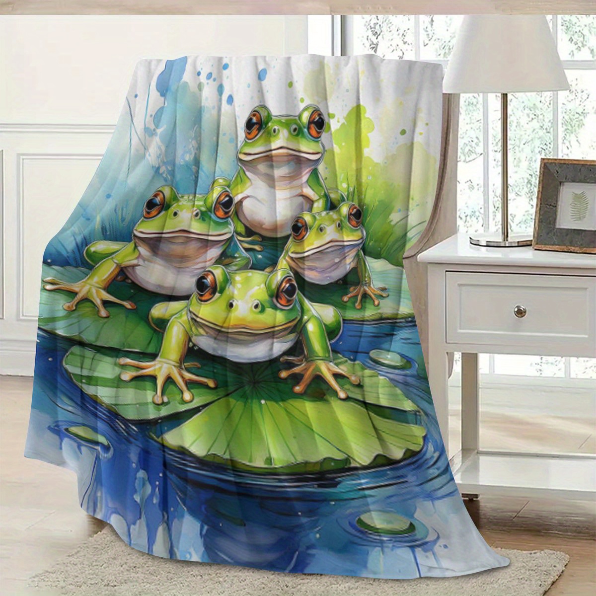 Super Cute Frog Pond Blanket T - Baby Nursery Nature Theme ulasan dan harga