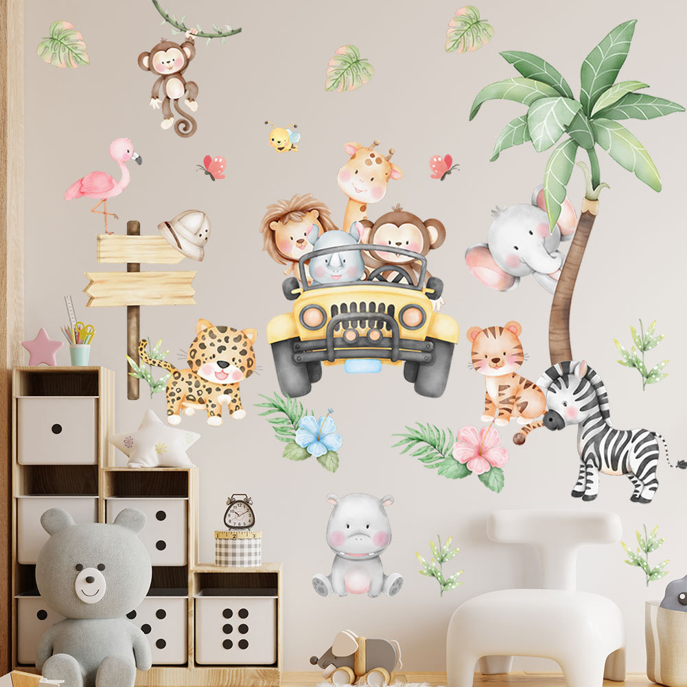 kids room cartoon elephant gir - Baby Zoo Nursery ulasan dan harga