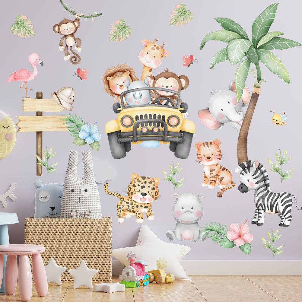 kids room cartoon elephant gir - Baby Zoo Nursery ulasan dan harga