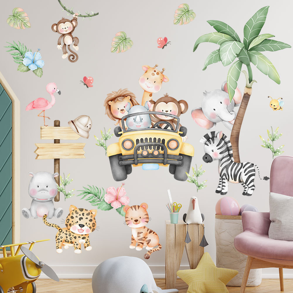 kids room cartoon elephant gir - Baby Zoo Nursery ulasan dan harga