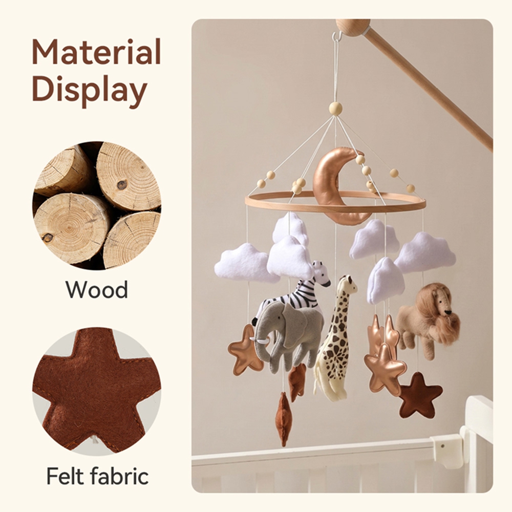 Wooden Bed Bell Baby Crib Mobi - Baby Nursery Organizer ulasan dan harga