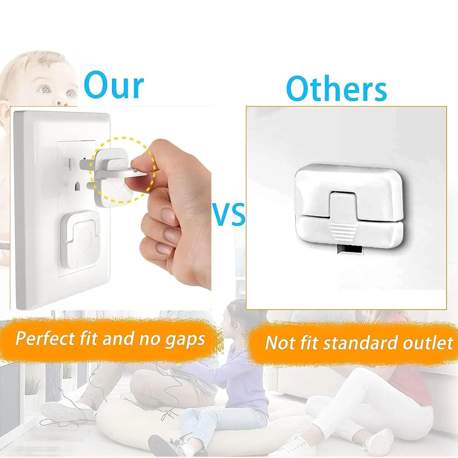 1-20Pc Baby Proof Outlet Cover - Outlet Cover Childproof ulasan dan harga