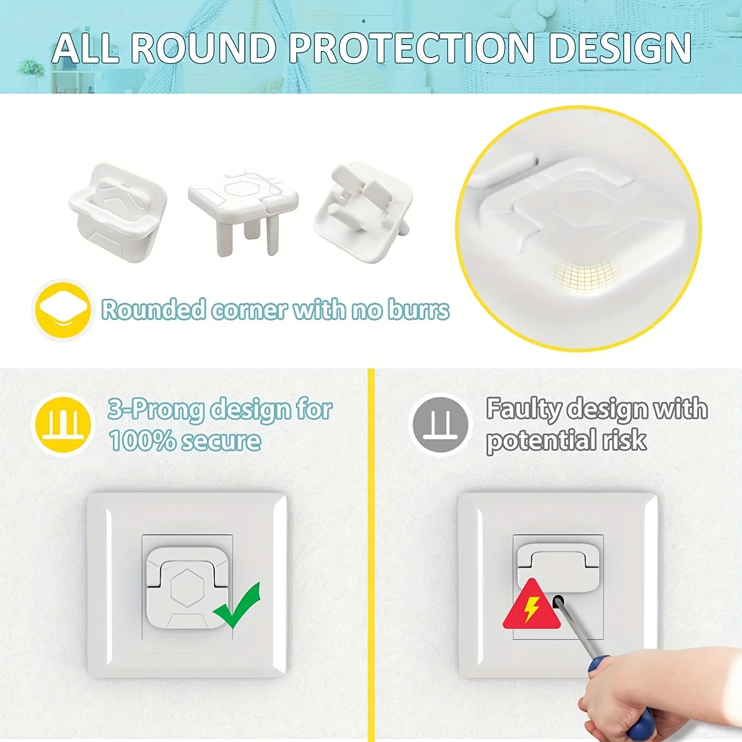 1-20Pc Baby Proof Outlet Cover - Outlet Cover Childproof ulasan dan harga