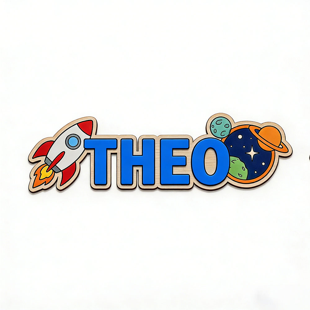 Personalized Space Rocket Name - Baby Nursery Sign ulasan dan harga