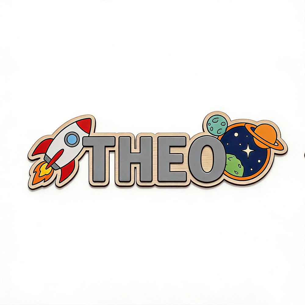 Personalized Space Rocket Name - Baby Nursery Sign ulasan dan harga