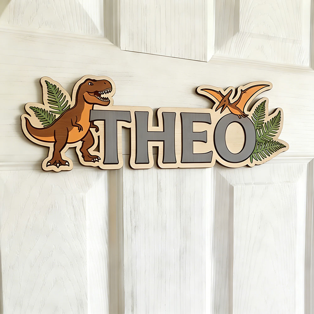 Personalized Dinosaur Name Sig - Baby Nursery Sign ulasan dan harga