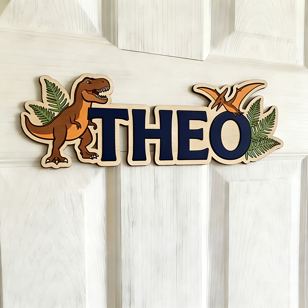Personalized Dinosaur Name Sig - Baby Nursery Sign ulasan dan harga