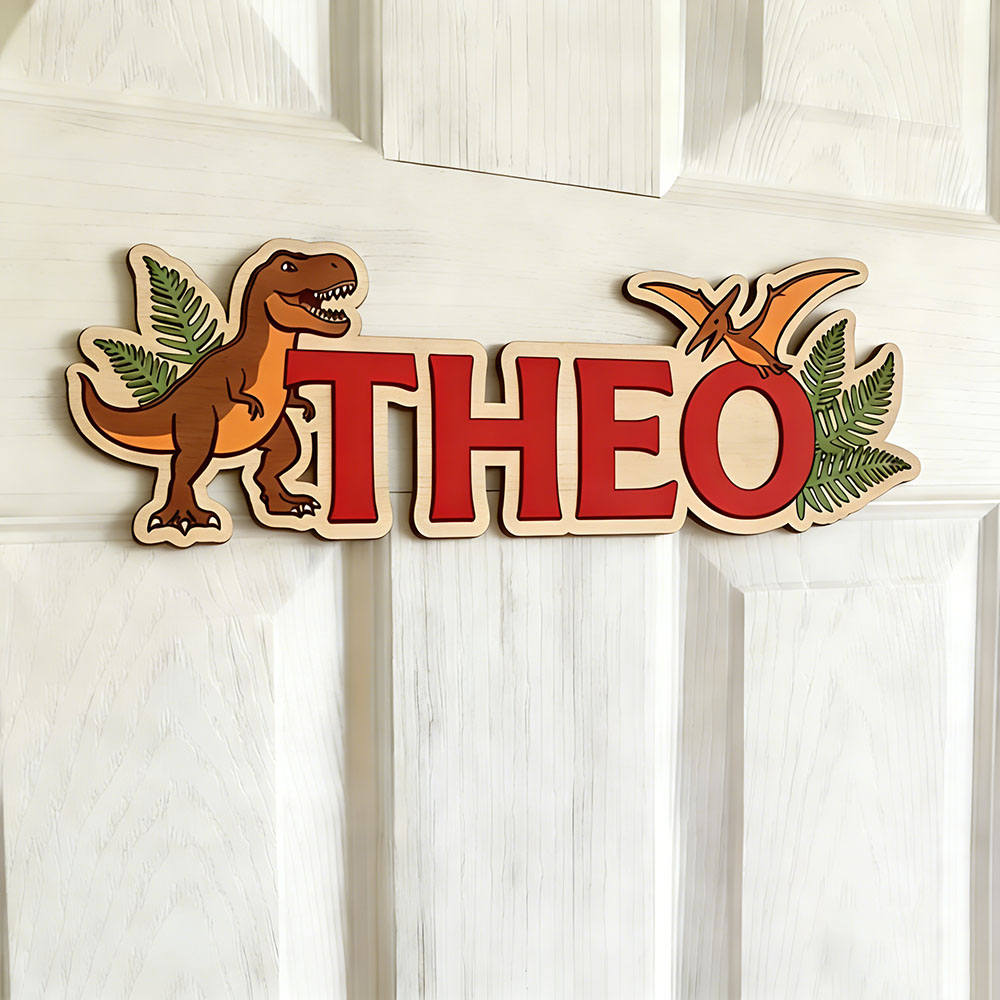 Personalized Dinosaur Name Sig - Baby Nursery Sign ulasan dan harga