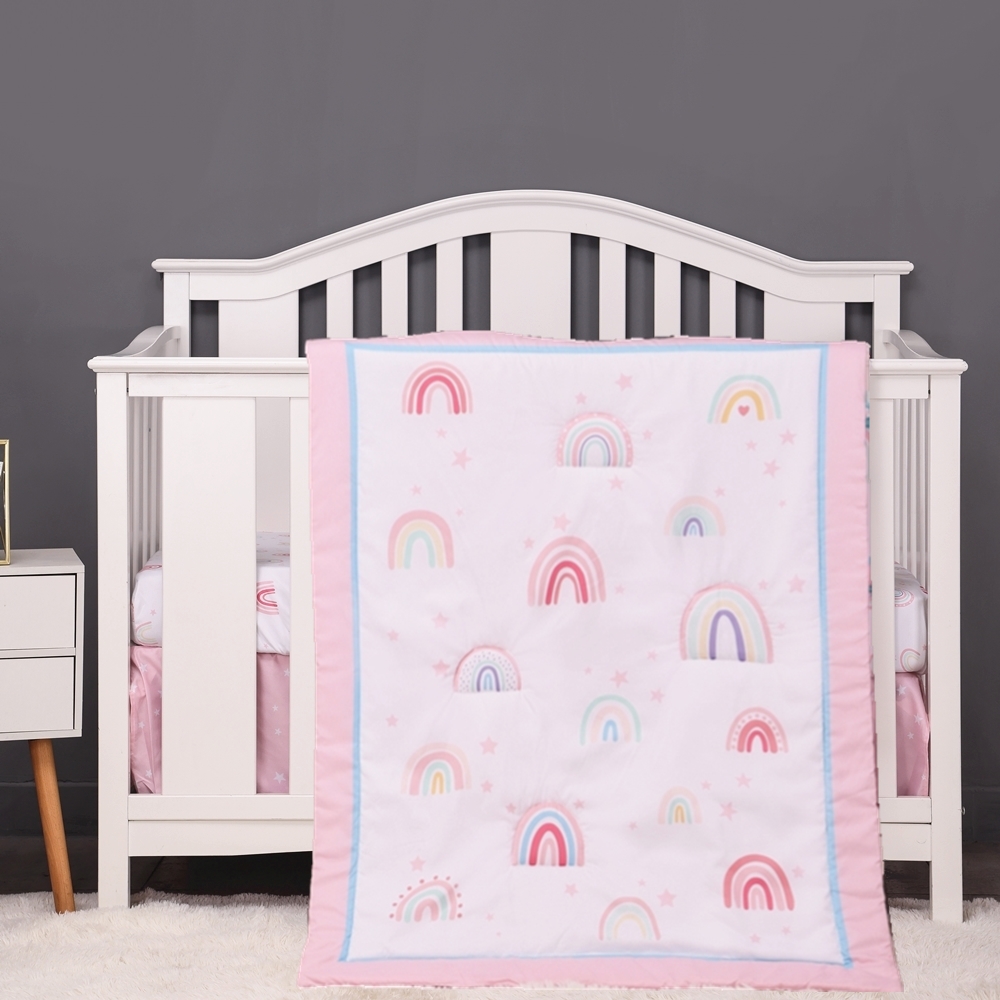 3Pcs Rainbow Baby Infant Crib  - Baby Nursery Sets ulasan dan harga