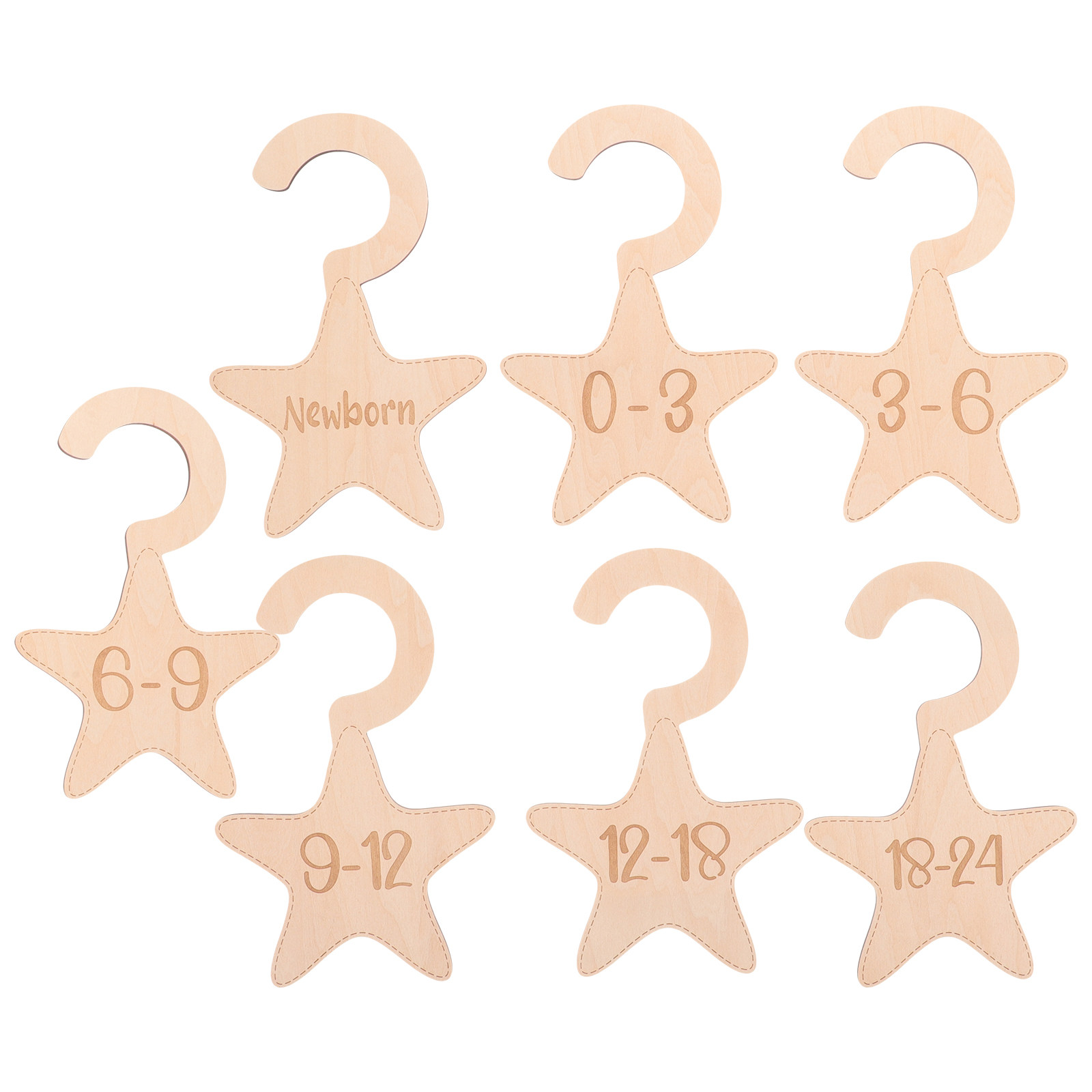 7Pcs Wood Baby Wardrobe Divide - Baby Nursery Closet ulasan dan harga
