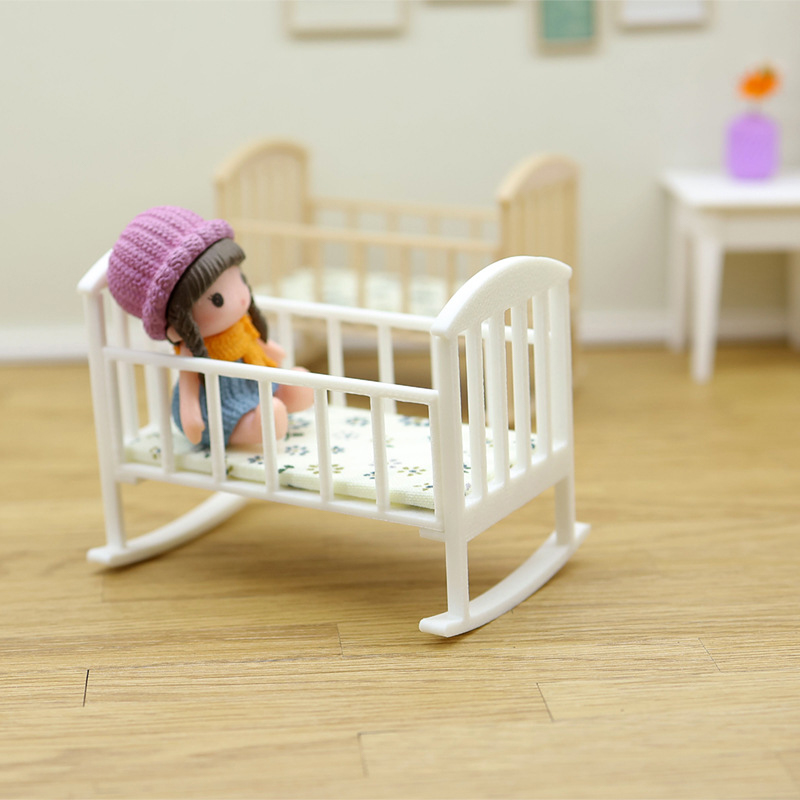 ⭐HOT❗ 1/12 Dollhouse Mini Crad - Baby Nursery Dolls ulasan dan harga