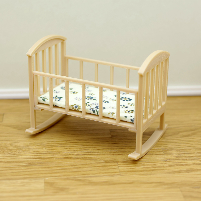 ⭐HOT❗ 1/12 Dollhouse Mini Crad - Baby Nursery Dolls ulasan dan harga