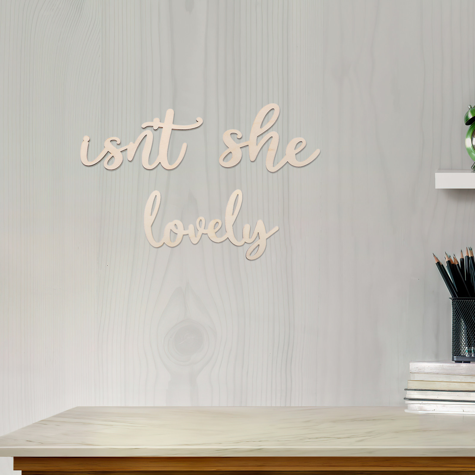 Wood Sign Wooden Wall Sticker  - Baby Nursery Sign ulasan dan harga