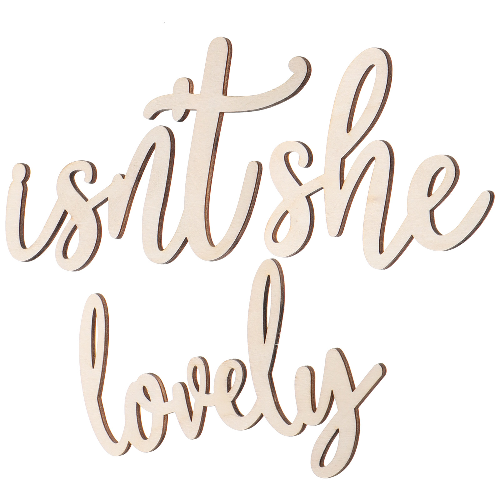 Wood Sign Wooden Wall Sticker  - Baby Nursery Sign ulasan dan harga