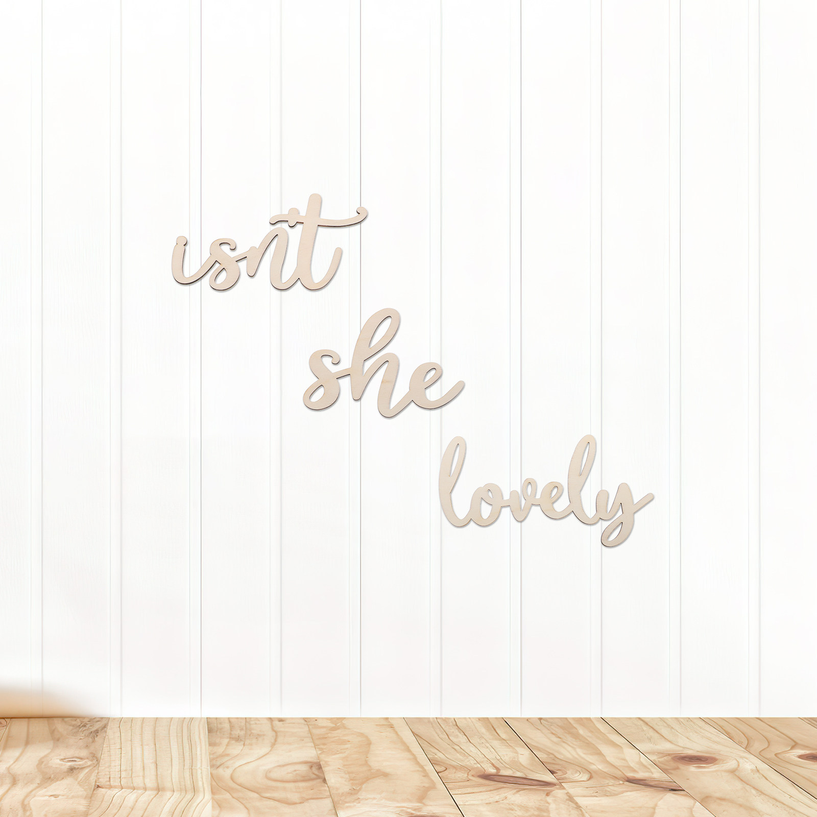 Wood Sign Wooden Wall Sticker  - Baby Nursery Sign ulasan dan harga