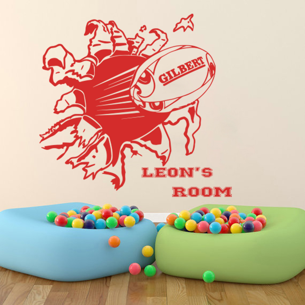Personalized Name Rugby Wall S - Baby Nursery Name ulasan dan harga