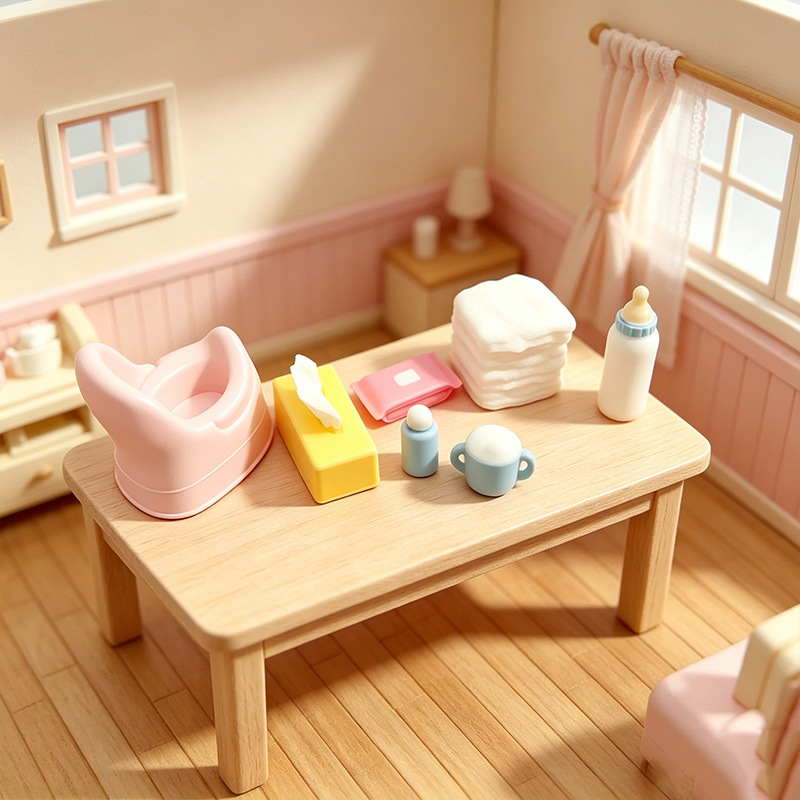 1:12 Dollhouse Mini Baby Suppl - Baby Nursery Layout ulasan dan harga