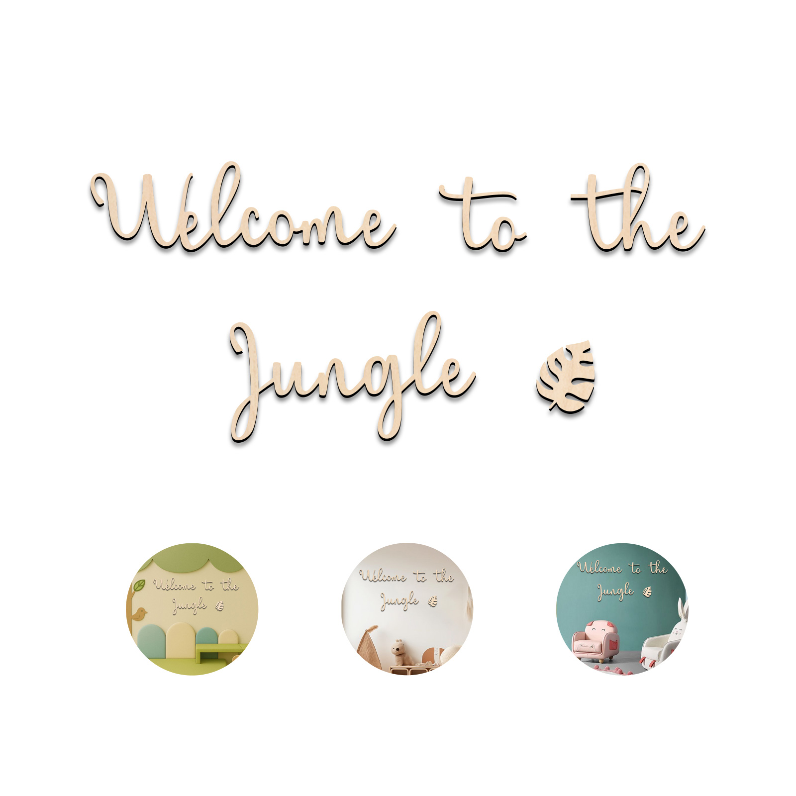 Welcome to the Jungle Wooden S - Baby Nursery Sign ulasan dan harga
