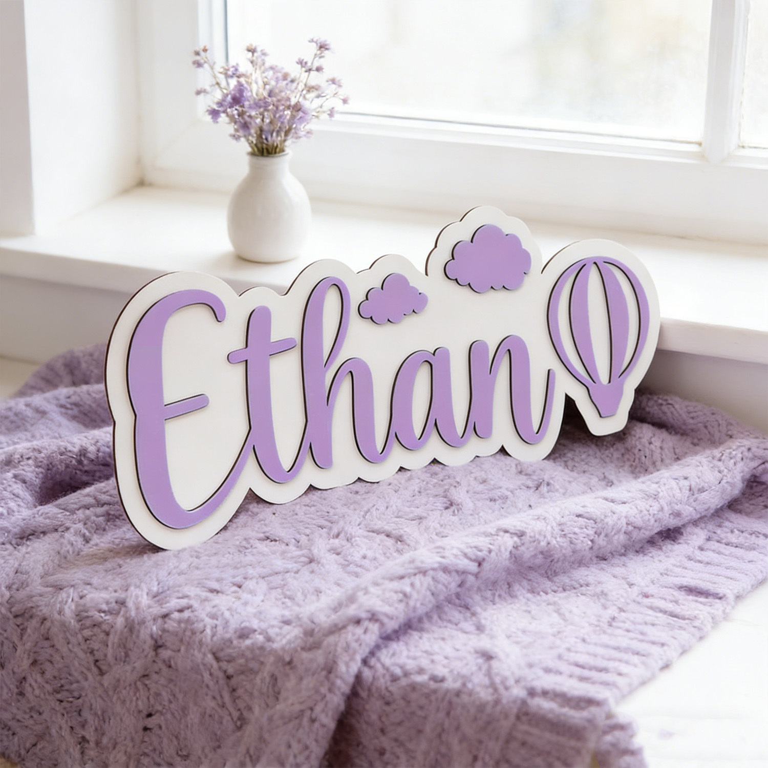 Personalized Hot Air Balloon & - Baby Nursery Sign ulasan dan harga