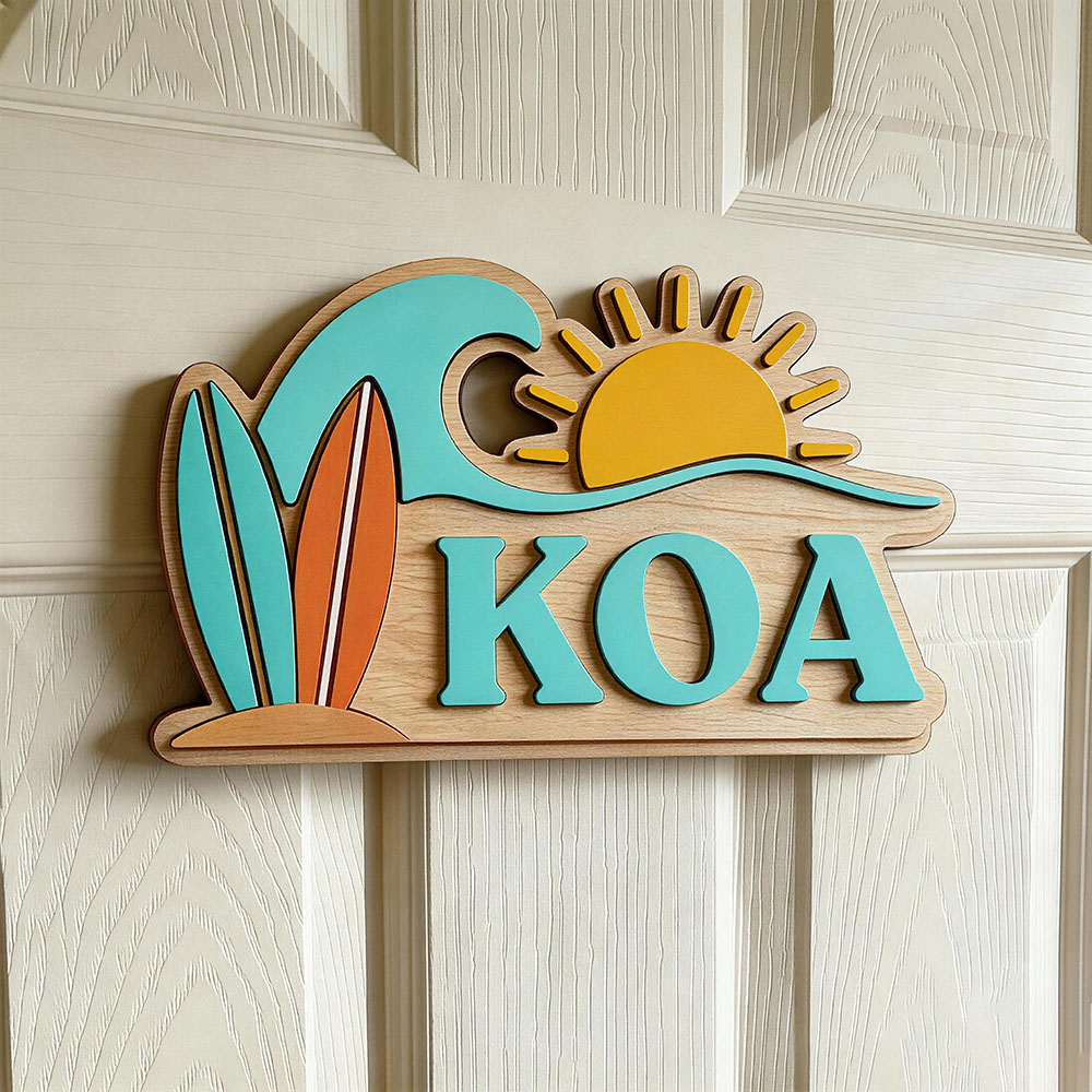 Custom Beach Wave Surfboard Su - Baby Nursery Sign ulasan dan harga