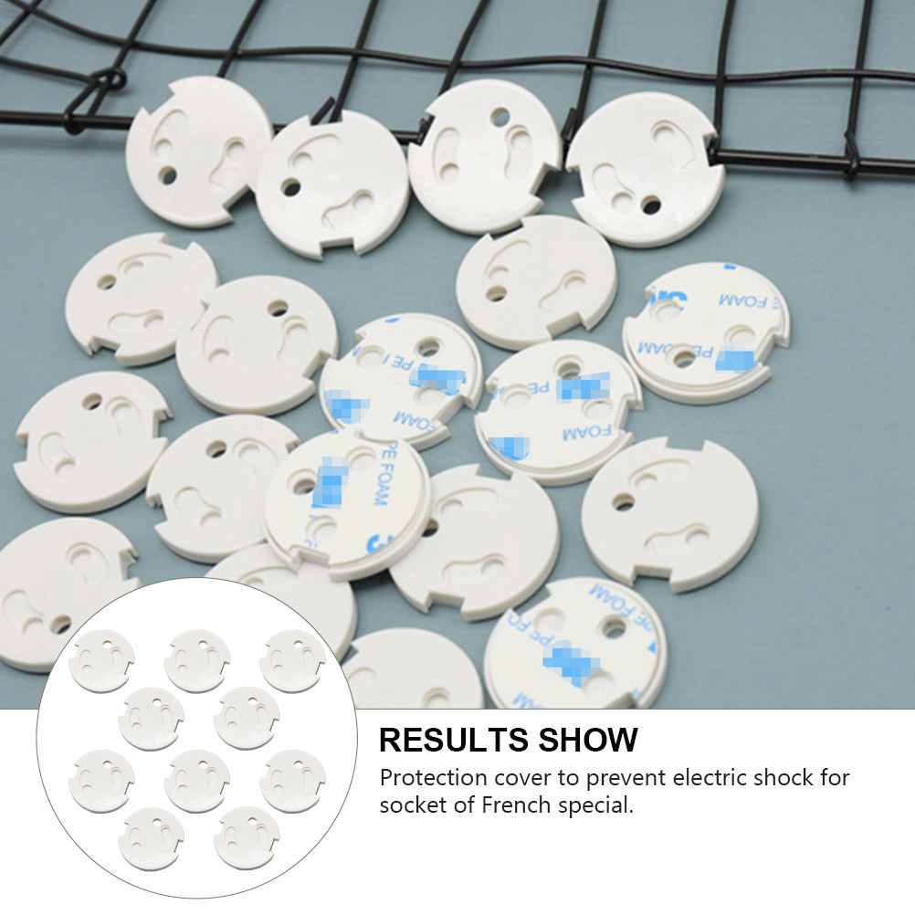 10Pcs French Standard Socket C - Outlet Cover Childproof ulasan dan harga