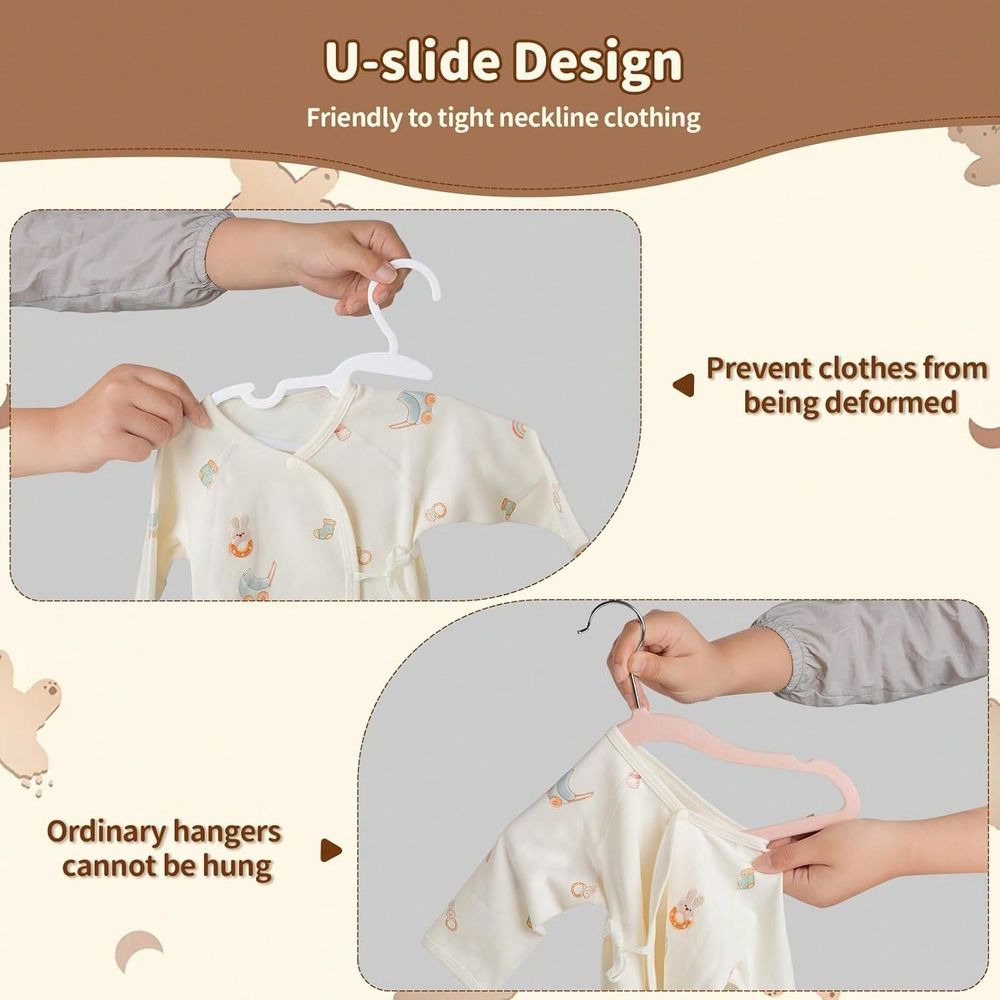 70 100 Pack Kids Hangers Plast - Baby Nursery Closet ulasan dan harga