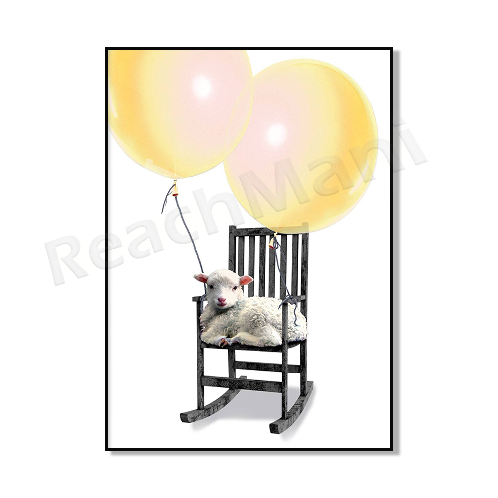 Baby Farm Animal Prints, Deer  - Baby Zoo Nursery ulasan dan harga